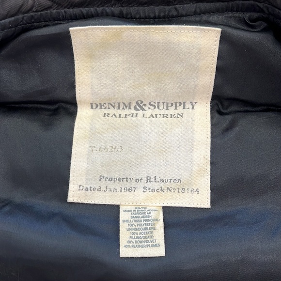 Denim & Supply Ralph Lauren Black Down Puffer Vest - Picture 5 of 8